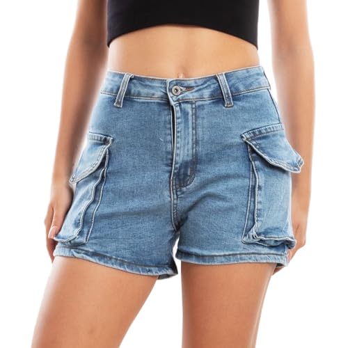 Short cargo Jeans femme Toocool fini le jean rigide avec cette taille élastique