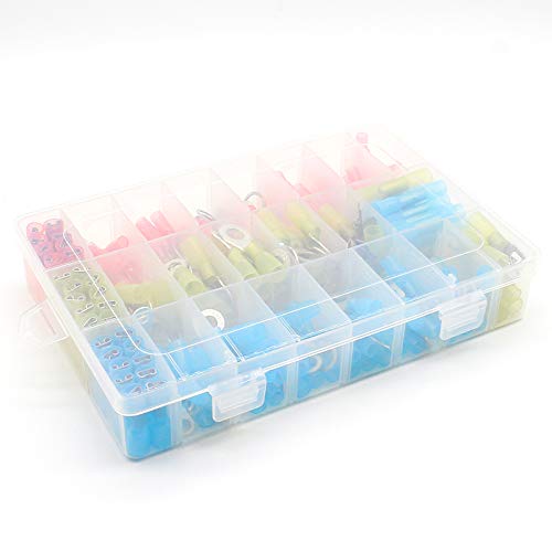 240PCS Mixed Heat Shrink Butt Electrical Crimp Terminals Wire Cable Connectors VUQLDHAYZ