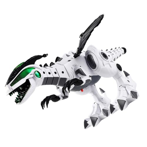 Jouet dinosaure électrique antichoc blanc Gatuida : fini les casses grâce au spray de brume