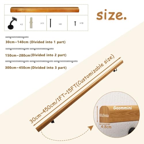 Rampes pour escalier avec ensemble complet de fixation murale robuste - 2