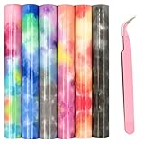 flexfolie temperatur 🎨【Produkt enthalten】 Eine Rolle mit 30.5*25.4cm cm Plotterfolie Textil und eine Pinzette, die 6 verschiedene Farben von plotterfolie textil enthält, Plotterfolie Textil ist leicht zu schneiden, verblasst nicht und der Klebstoff ist besser. Verwenden Sie ein heißes Bügeleisen oder eine Heißpresse, um Plotterfolie Textil schnell und einfach auf den Stoff aufzutragen. Gleichzeitig kann es nahtlos in Silhouette-, Cameo- und Cricut-Maschinen integriert werden.