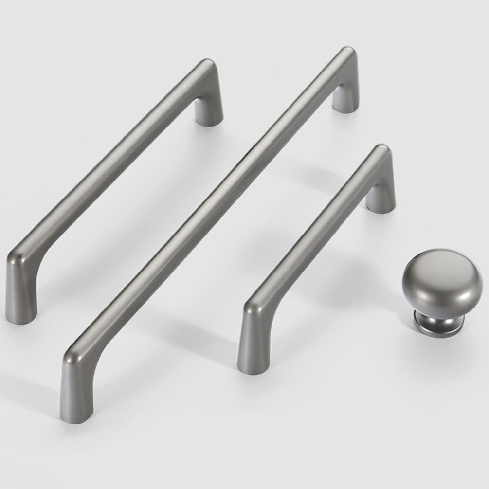 Semplicità moderna, maniglie for armadietti da cucina moderne, maniglie for armadietti da 2 pezzi nere, lega di zinco solida | Superficie anodizzata, distanza tra i fori: 96.320 mm, maniglie dei casse
