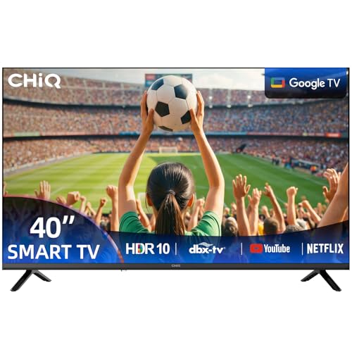 CHIQ L40FT Smart TV 40' (100 cm), Full HD, HDR10, Google TV OS, Audio Dolby & DBX-TV, Tuner Triple DVB-C/T/T2/S/S2, Chromecast...