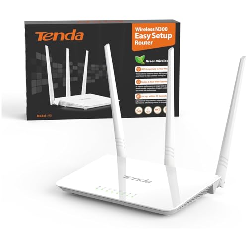 Tenda N300 - Enrutador inalámbrico con Antenas 5dBi de Alta Potencia