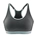 Encounter Womens High Impact Strech Racerback Push up Padded Strap Yoga Sports Bra(Grey,M)