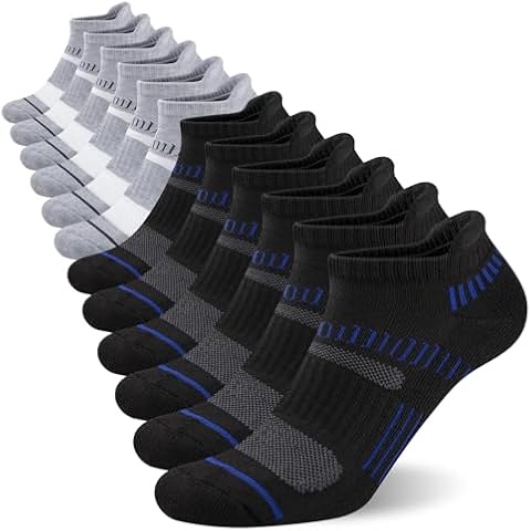 COOPLUS Mens Ankle Socks 6 Pairs Cover