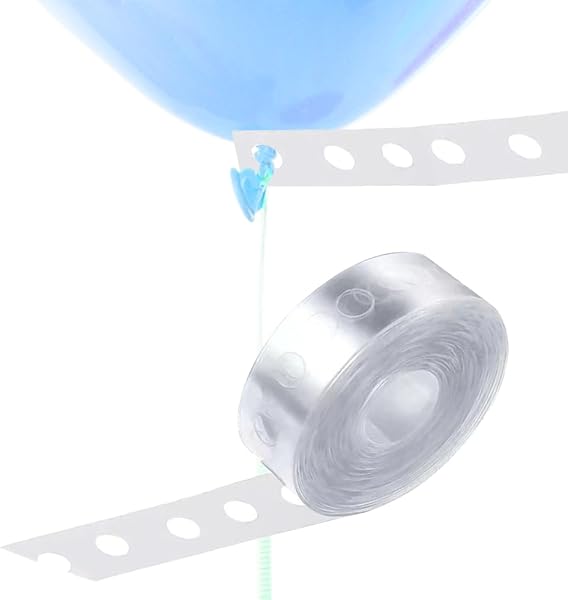 Lmyzcbzl Ballon Girlande Streifen, 2 Rollen 10m Ballon Kette Band, Luftballon Girlande, Luftballon Girlandenband, Ballonbogen Zubehör, für Hochzeit Festival Party Dekoration, Wiederverwendbar - 4