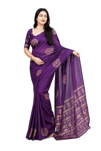 Image of Yashika Women's Art Silk Saree with Blouse Piece for Traditional Ethnic Wear Sari