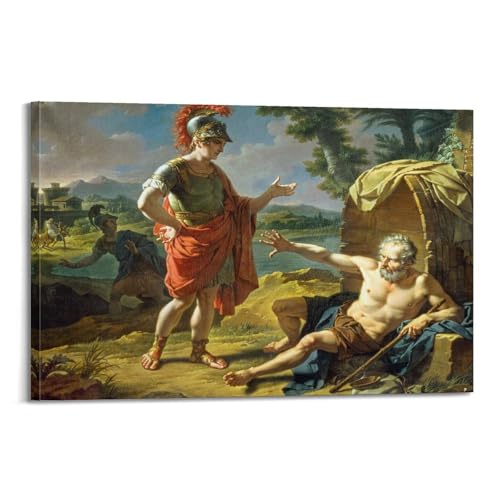 Poster Alexander And Diogenes Monsiau décoration murale de salon chic 40x60 cm
