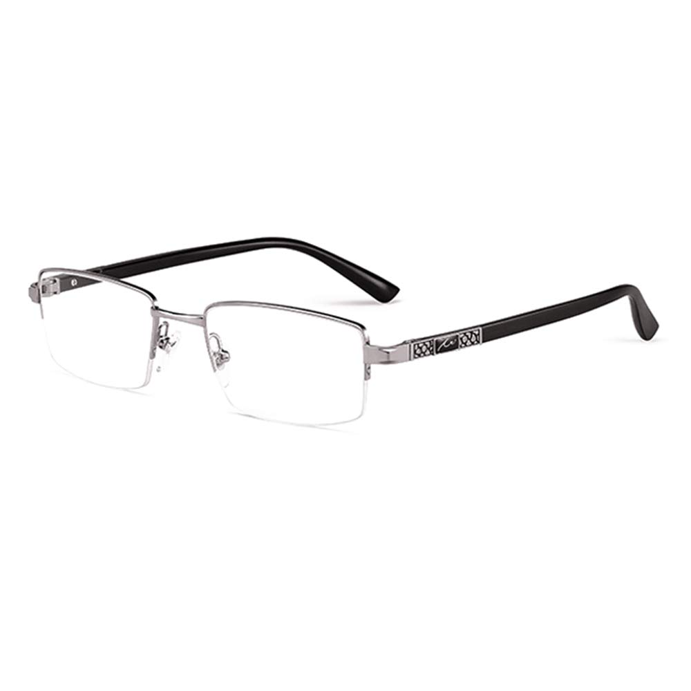 Caoxn Women's Gun Color Progressive Multifocal Reading Glasses With Dual Functions, Photochromic Transition Ultralight Sunglasses For ,,+2.50