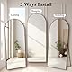 LunaMirror Gewölbter Spiegel Ganzkörperspiegel 192 x 85 cm Stehspiegel Bodenspiegel Groß Standspiegel für Schlafzimmer Wohnzimmer Flur Eingang Wandspiegel Schwarzer