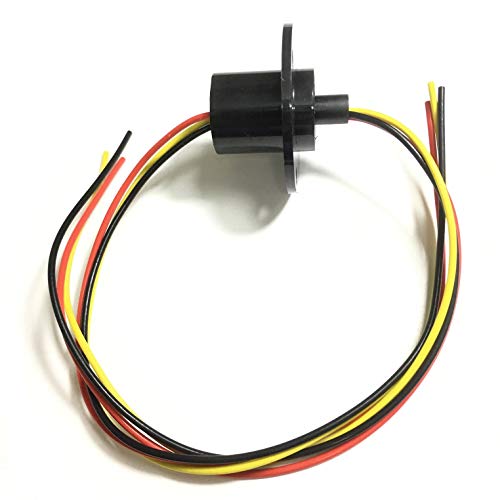 Taidacent 3 Wire 4 Wire 5A 10A 15A 30A Electrical Slip Ring Collector Ring Rotary Electrical Contact Joint Rotary Connector Commutator (10A Diameter 22mm)