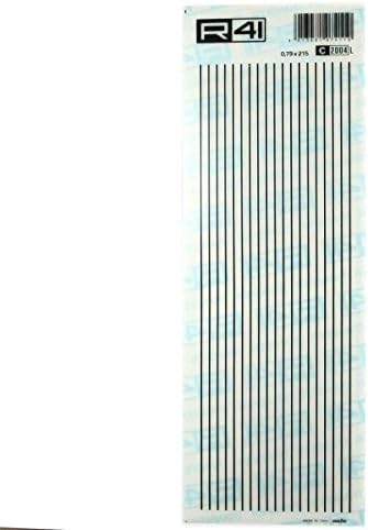 Etch resistant transfers R41 for preparing PCB layouts – 2004L – Straight track 0,79mm - Sheet dimensions 90X250mm – 2 Pieces