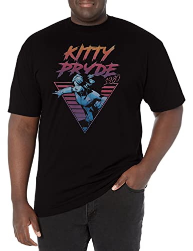 T-shirt Marvel Kitty Pryde homme au style néon fluorescent unique