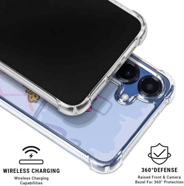 Skinit Clear Phone Case Compatible with Galaxy S25 - Officially Licensed Disney Alice in Wonderland Falling Down The Rabbit Hole Design