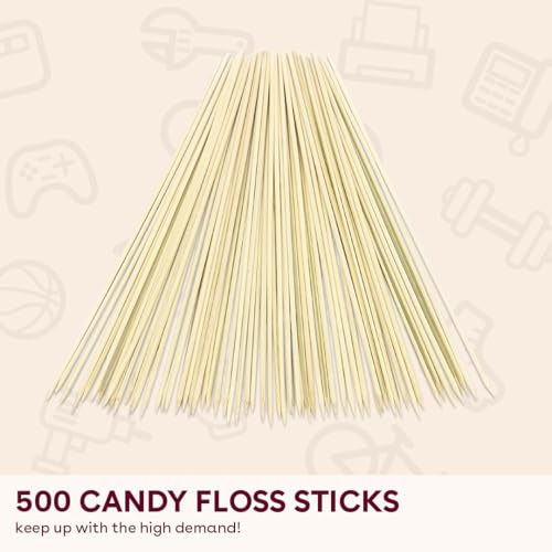 Candy Floss Machine Commercial KuKoo Making Machine with 500 Candy Floss Sticks Cotton Candy Maker Fun Party Cooking Snacks Bundle - Image 7