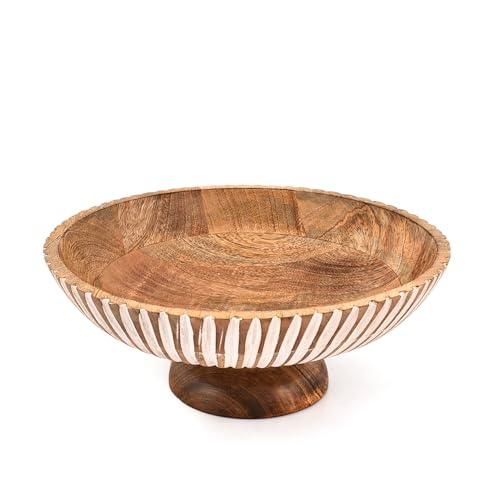 BHAVATU Salad Bowl Mango Wood Kitchen Countertop & Dining Table
