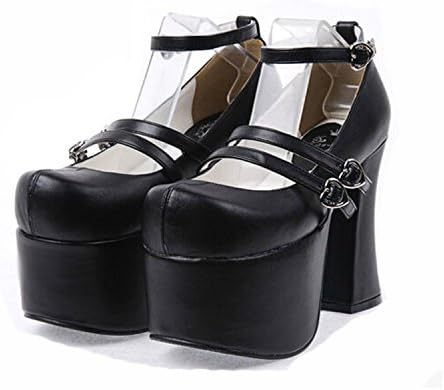 Amazon Co Jp ノーブランド品 ロリータ靴lolita靴ロリータパンク靴punkヒール12 5センチメートル厚底ゴスロリパンプスメイド靴 ハイヒールレディースシューズロリ姫靴防水台ファッションコスプレ靴コスチューム男女兼用ハッピー オンライン 23センチメートル ブラック