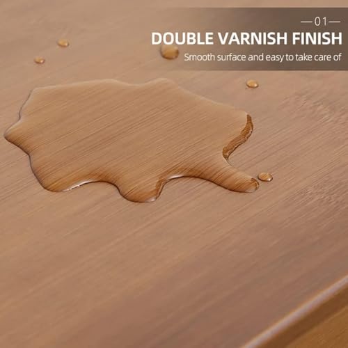 منظم احذية مكون من 6 طبقات من الخيزران الطبيعي - خزانة احذية قائمة بذاتها، منظم تخزين الاحذية من الخيزران مع غطاء مقاوم للغبار، رف احذية قائم بذاته مناسب للمداخل وغرف المعيشة (6 طبقات)