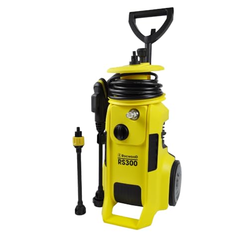 Electric Pressure Washer RocwooD Max 2030 PSI & Accessories 140 BAR 240 V / 50 Hz 6.3 Litres Per Minute Fixed Spray Nozzle Eco Jet Wash Car Clean Boat Cleaning Hydrojetting