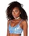 iHeartRaves J. Valentine Frosty N' Fab Baby Blue Holographic Crop Top (S/M)