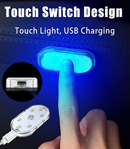 Lámpara LED táctil USB para interior de auto 5 piezas miniatura 3