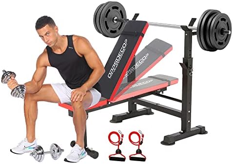 Amazon.com : Adjustable Weight Bench Incline Seat Multi ...