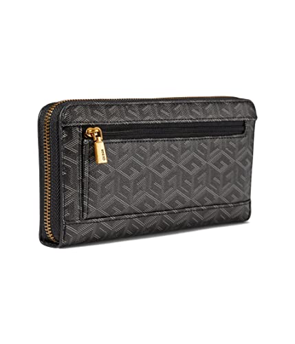Image of Guess Women's Black Printed Wallet| Ladies Purse Handbags | Gift For Ladies