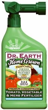 Dr. Earth 100531516 Fertilizante líquido de tomate, verduras y hierbas cultivado en casa RTS, blanco