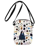 Matériau : le sac à bandoulière est fabriqué en toile souple, imperméable et douce, avec une doublure noire à l'intérieur, qui est résistante à la saleté et durable.