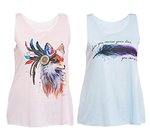 Image of Mack Jonney Regular Fit Women Tank Tops(Pack of 2-MACK632758)
