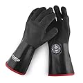 MagneCHEF Freedom BBQ Gloves 932°F Heat Rated Magnetic EZ On Off Safety Clips Waterproof for Grills Smokers Fryers Ovens (14")