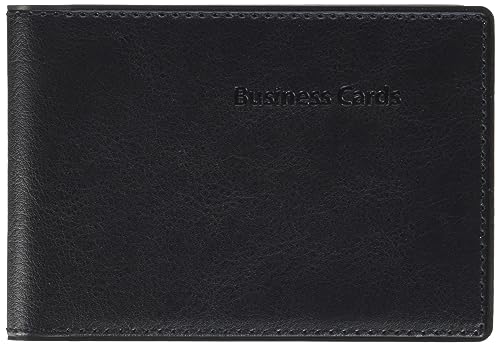 Sigel VZ170 Card Holder, leather-look, black, matt, with 20 clear plastic pockets