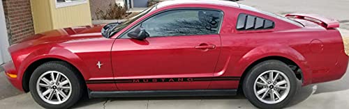 2014 Mustang Rocker Panel Ford Mustang Rocker Panel Stripes Decals - Left & Right Side Graphic Kit Ford Mustang Rocker Panel Decals, Door Stripe Kit Both Sides - Foto 13