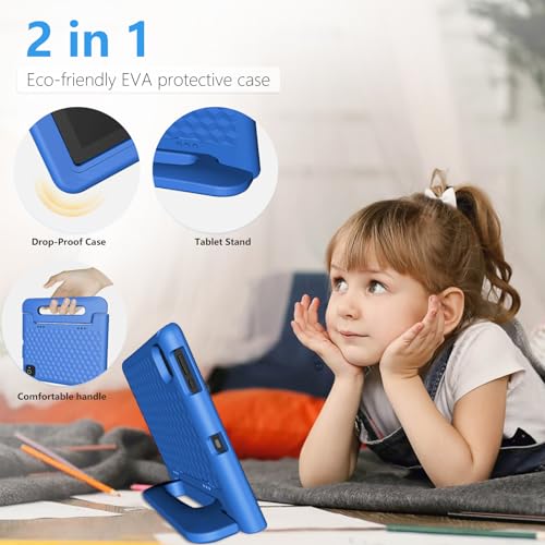 Image of YACXBTK Tablet for Kids Age 3-12 10.1 inch Android 14 6000mAh 8GB RAM+64GB ROM(Expandable to 1TB Kids Tablet WiFi6 Google Kids Space Parental Control 1280 * 800 HD Screen