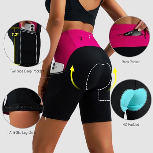 Image of Beroy Women's Triathlon Shorts with 3D Gel Padded, Cycling and Spinning Pants.