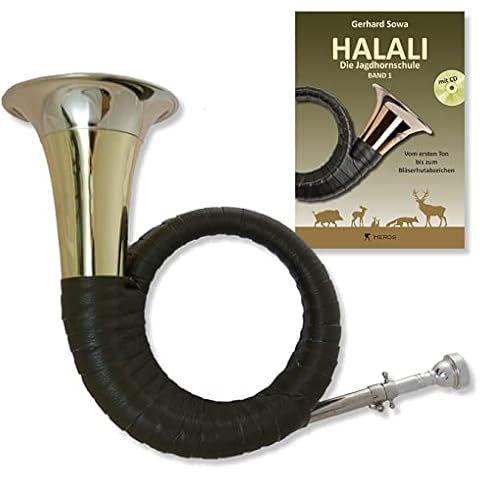 Tuyama® TJG-202 Classic - Jagdhorn Fürst-Pless-Horn in B Posthorn Horn + Halali Jagdhornschule (Starterkit) Cover