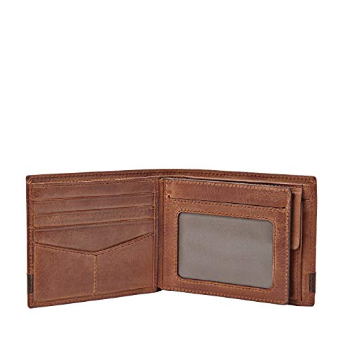 Fossil Men's Quinn Leather Bifold With Coin Pocket Wallet, Brown, (Model: Ml3653200) #TOP1
