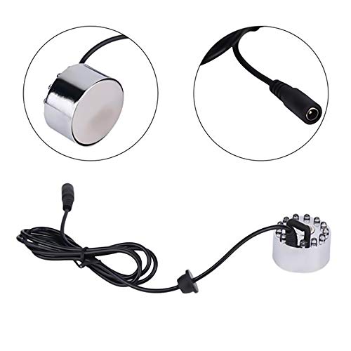 TPSKY 12 LED Light Ultrasonic Mist Maker Fogger, Water Fountain Pond Indoor Outdoor Underwater Lights,for Inndoor Outdoor Garden Fountain Accessories - Thumbnail 2