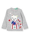 United Colors of Benetton (Z6ERJ) Mädchen Maglia G/c M/l Pullover, Melange Light Grey 501, 82