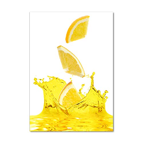 Impression sur Verre Acrylique 70x100 | Déco Mural Image Plexiglas Jaune Citron