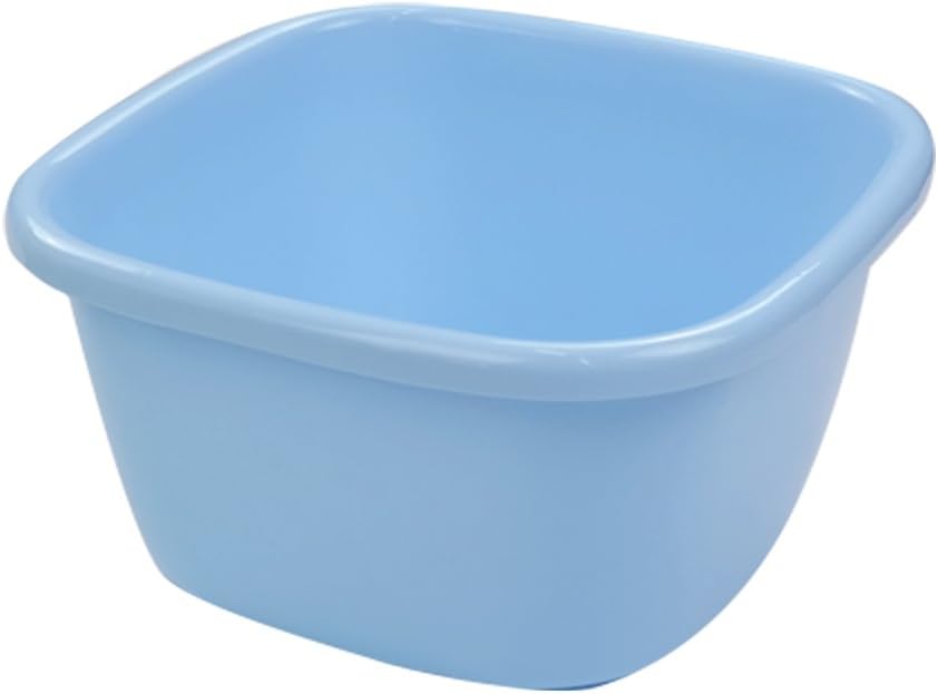 18 Quart Plastic Dish Pan, Square Wash Basin, Blue, 2 Pack