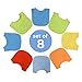 Neat Solutions 8 Count Multi-Color Solid Knit Terry Feeder Bib, Boy