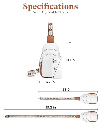 CHOLISS Small Sling Bag for Women Leather Crossbody Fanny Packs Chest Bag for Women4