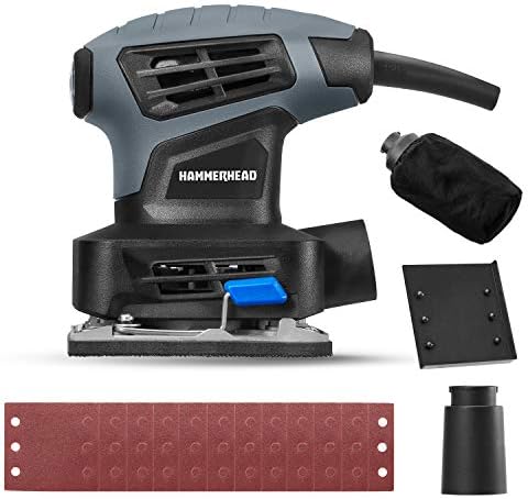 Hammerhead 2.0-Amp 1/4 Sheet Palm Sander with 12pcs Sandpaper– HAPS020