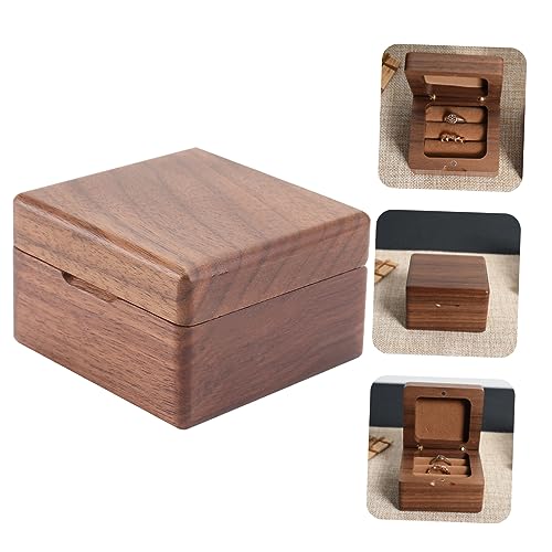 Boîte à bijoux bois de rangement sur coiffeuse, organiseur pour bagues