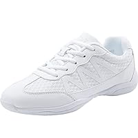 Weiß Cheerleading Schuhe Mädchen Cheer Schuhe Damen Tanzschuhe Yoga Fitness Gymnastik Training Schuhe 36