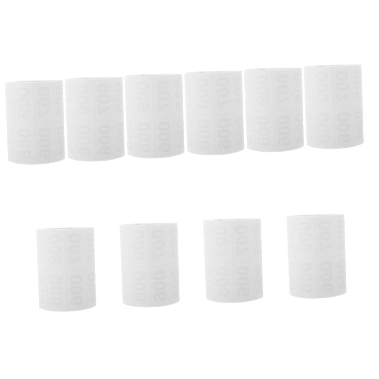 SEWACC 10rollos Etiquetas Numéricas Para Almacén Unidades De Stickers De Identificación Para Organización y Etiquetado Logística