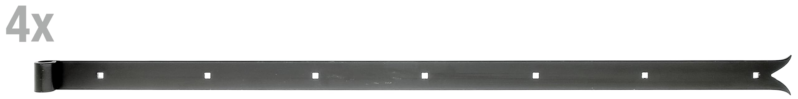 Alberts 862824 Penture | en différents modèles | en noir | gond Ø 16 mm | taille 1000 x 40 mm | kit de 4