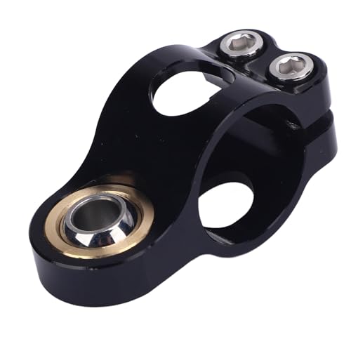 Soporte de Montaje de Amortiguador de Dirección Universal, Soporte de Soporte de Soporte de Horquilla de Depósito de Motocicletas Anodizado de 25 Mm CNC para la Mayoría de las (BLACK)
